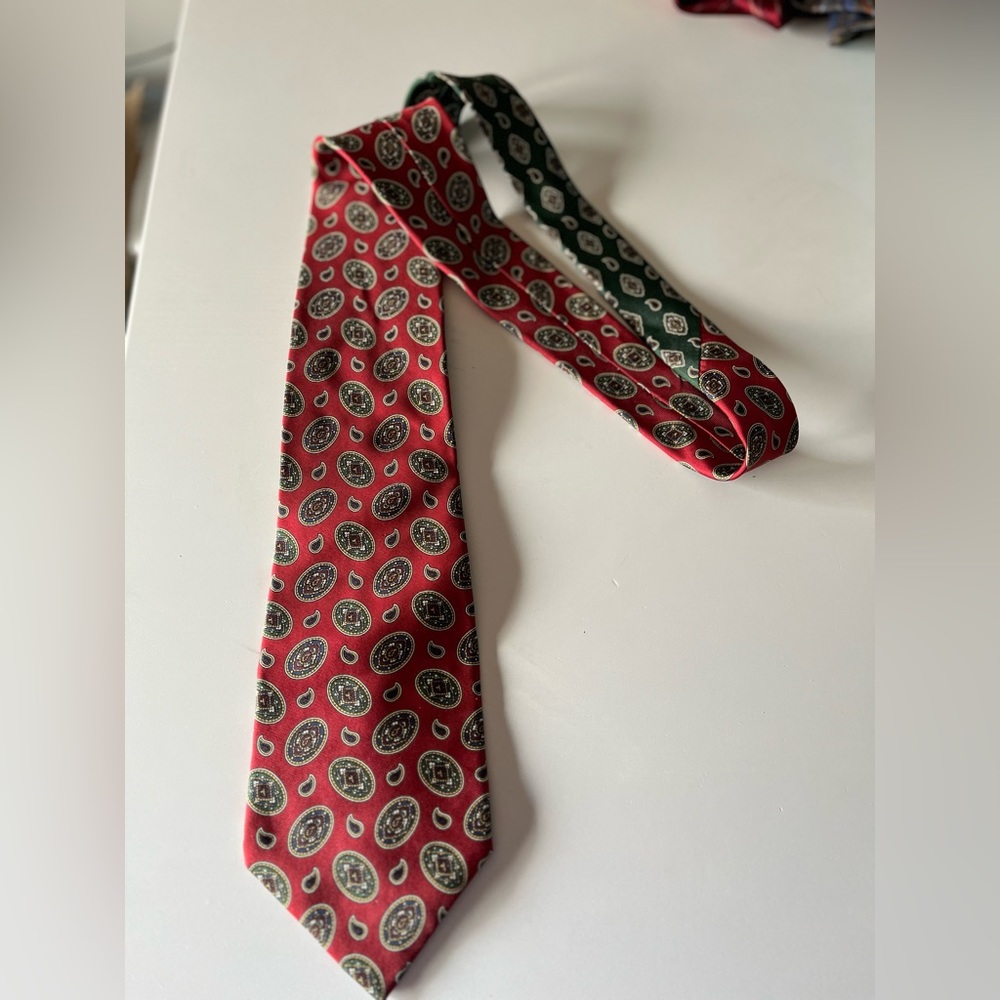 Tommy Hilfiger silk‎ tie red and green